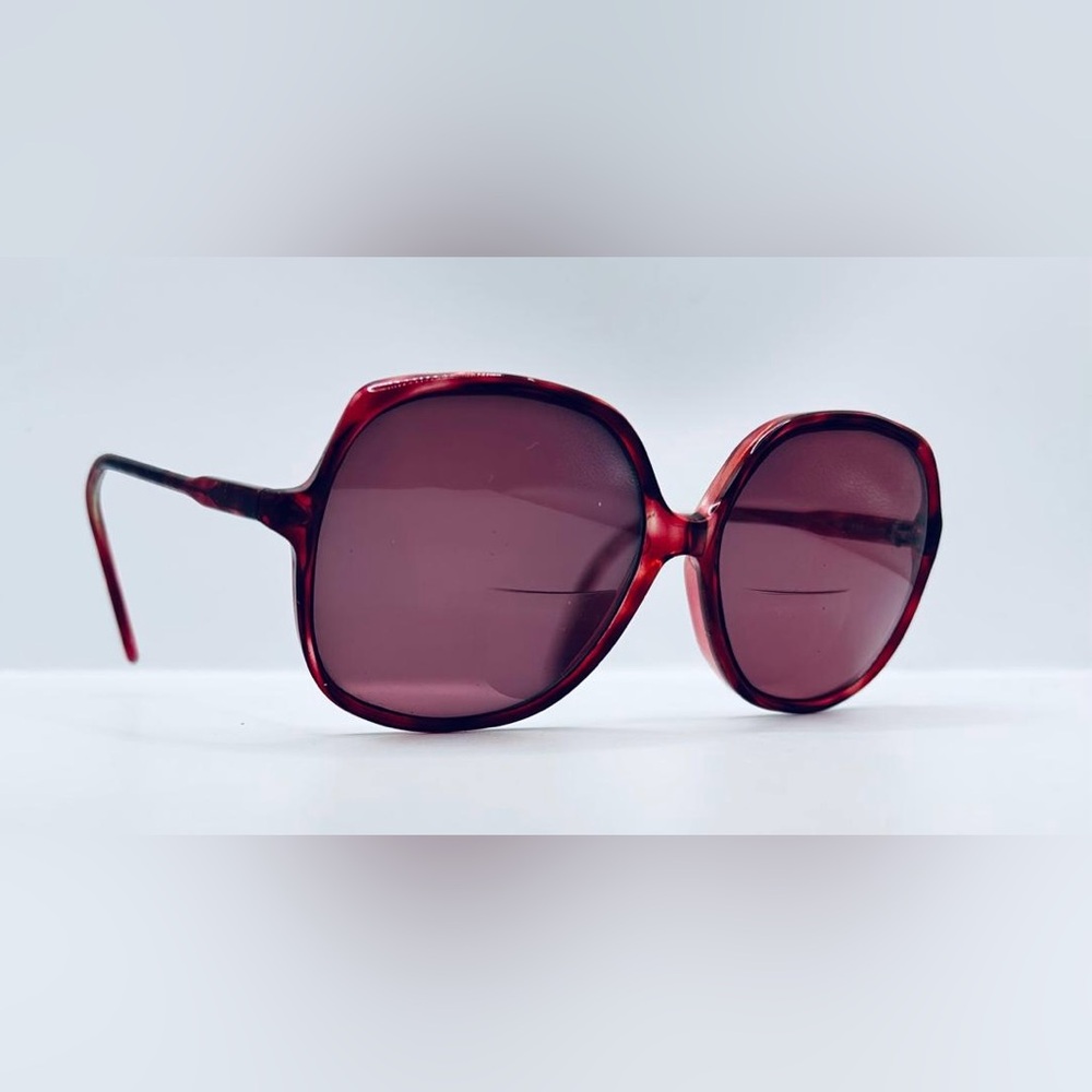 Vintage Rainbow 16 Tortoise Red Oval Oversized Sunglasses Frames Only